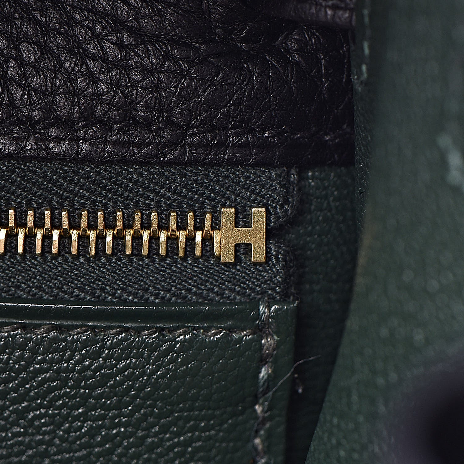 Hermes Togo Kelly Horseshoe Sellier 32 Black Vert Fonce 34 of 41