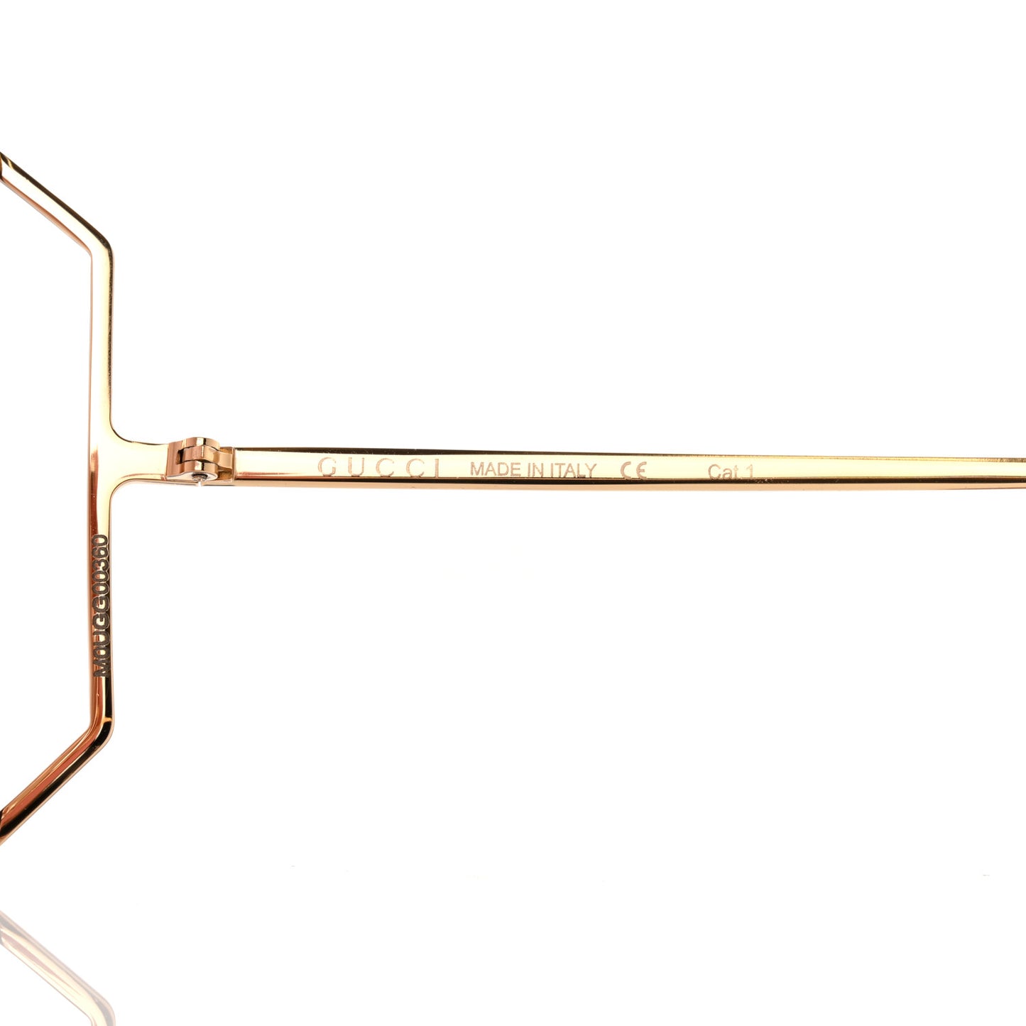 Metal Oversized Round Sunglasses GG0252S Gold Pink