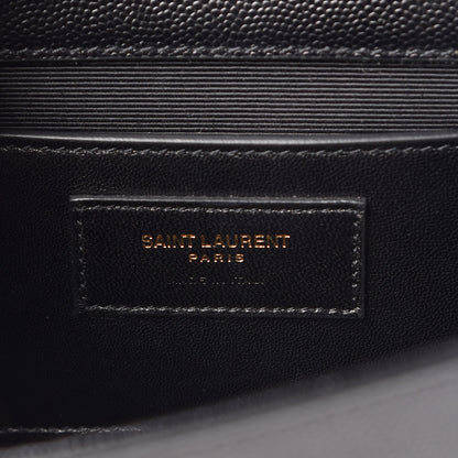 Saint Laurent Grain De Poudre Medium Classic Monogram Kate Satchel Black 7 of 9