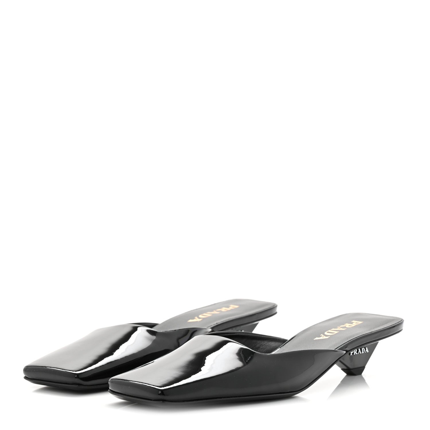 Prada Patent Modellerie Mules 38 Black 4 of 9