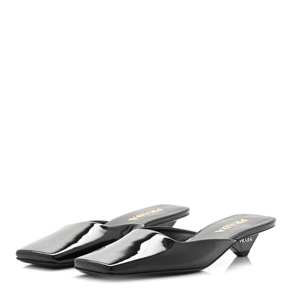 Prada Patent Modellerie Mules 38 Black 4 of 9