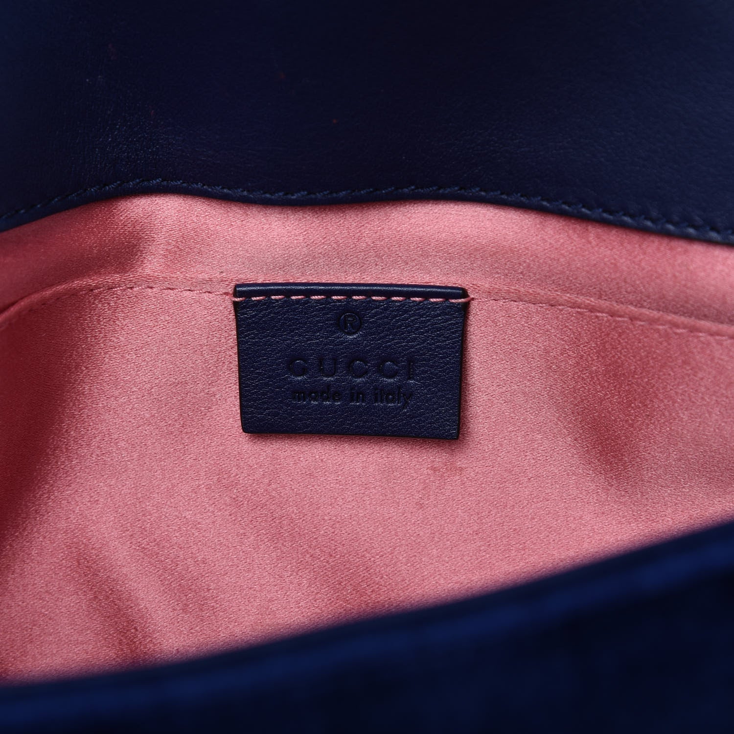 Gucci Velvet Matelasse Mini GG Marmont Shoulder Bag Cobalt Blue 8 of 10