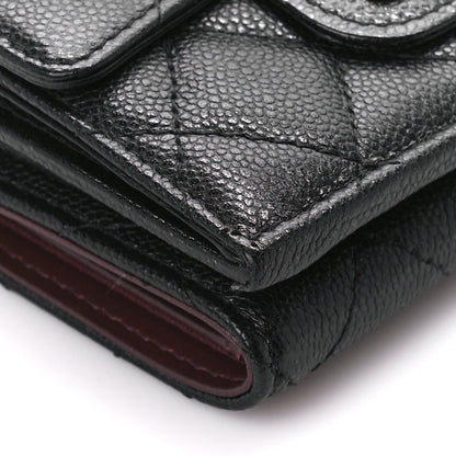 Chanel Caviar Quilted Double Flap Wallet Black 12 of 15