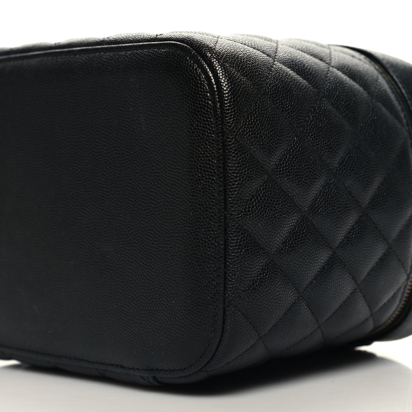 Caviar Quilted Large Vanity Pouch Navy