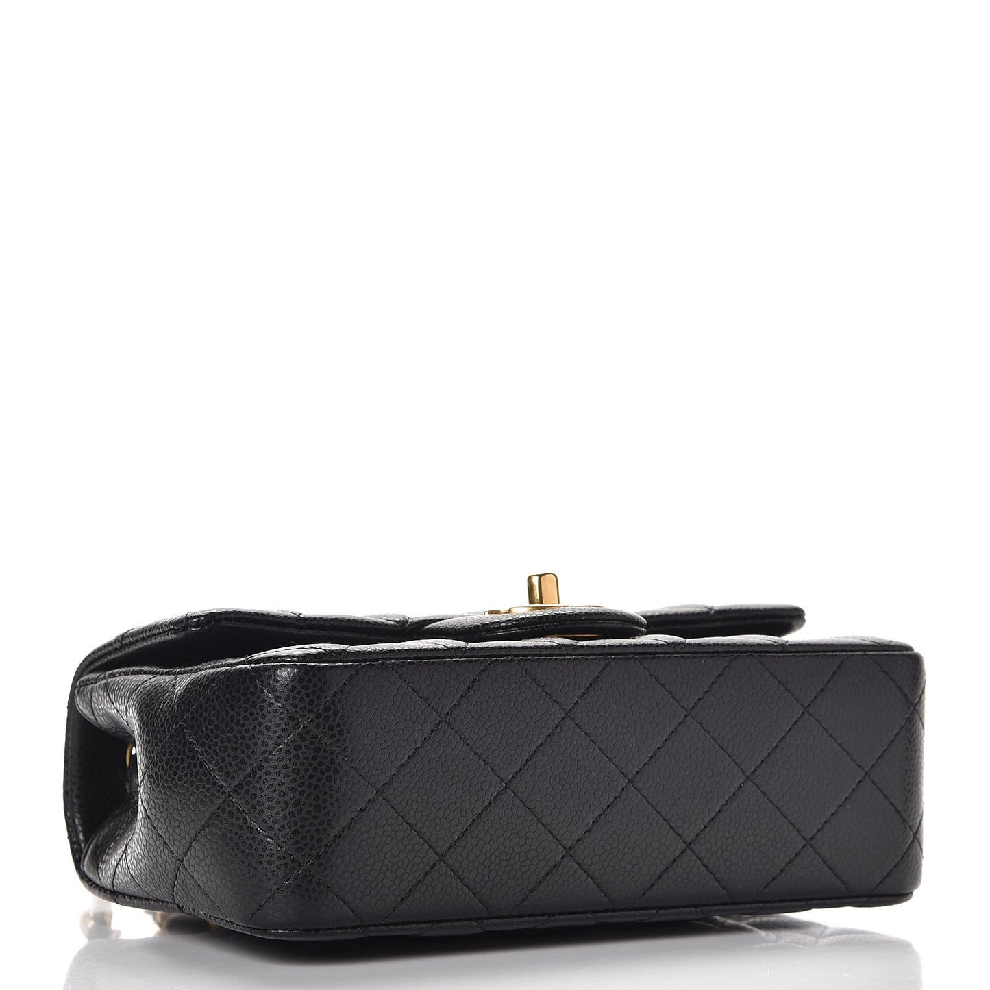 Caviar Quilted Mini Rectangular Flap Black
