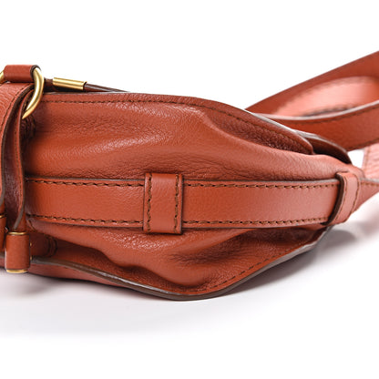 Chloe Calfskin Mini Marcie Round Crossbody Bag Whiskey 10 of 12