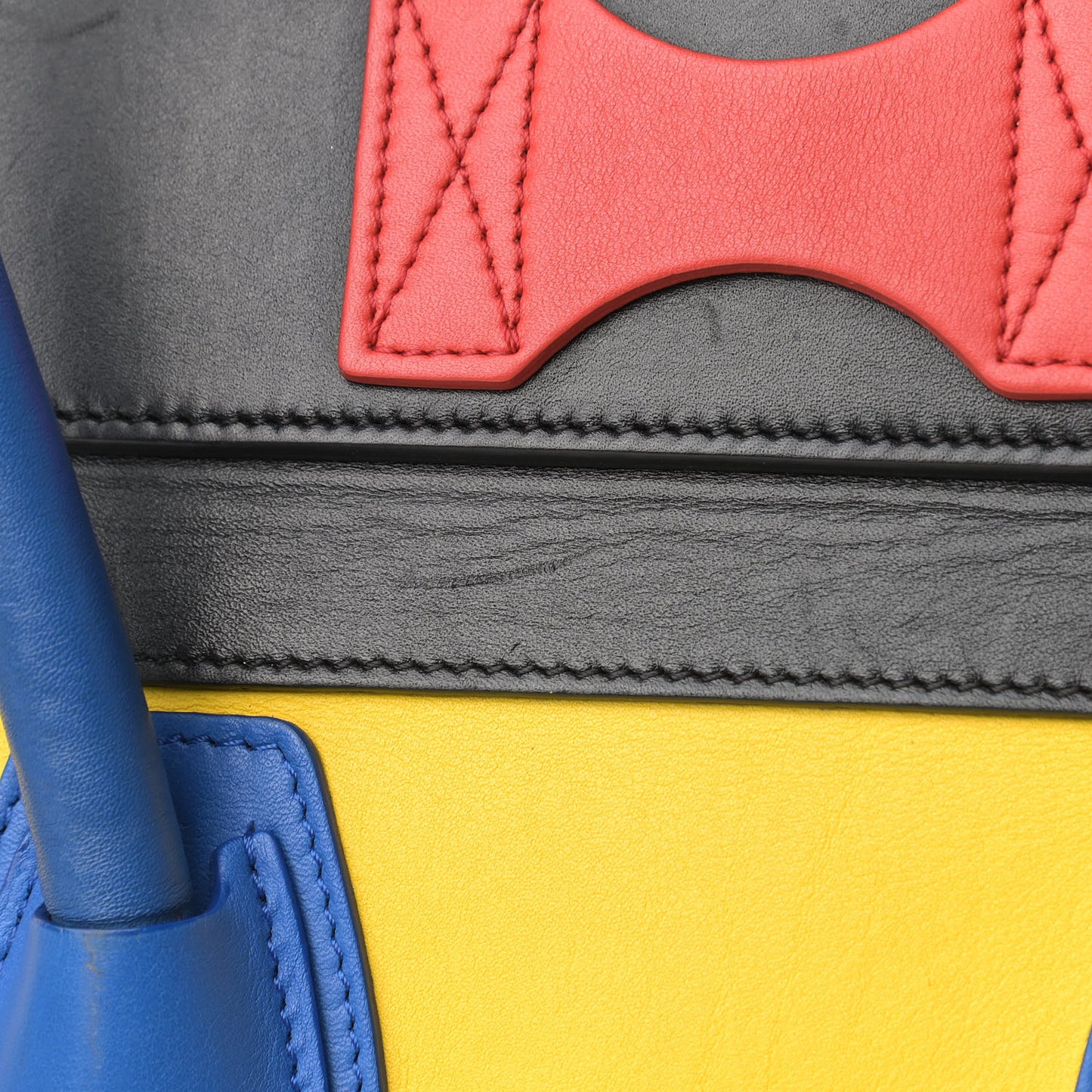 Smooth Calfskin Mini Tri-Color Luggage Sunflower