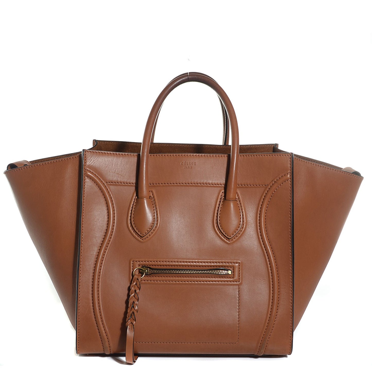 Natural Calfskin Medium Phantom Luggage Tan