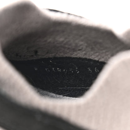 Chanel Fabric Suede Calfskin CC Sneakers 36 Grey Black 8 of 9