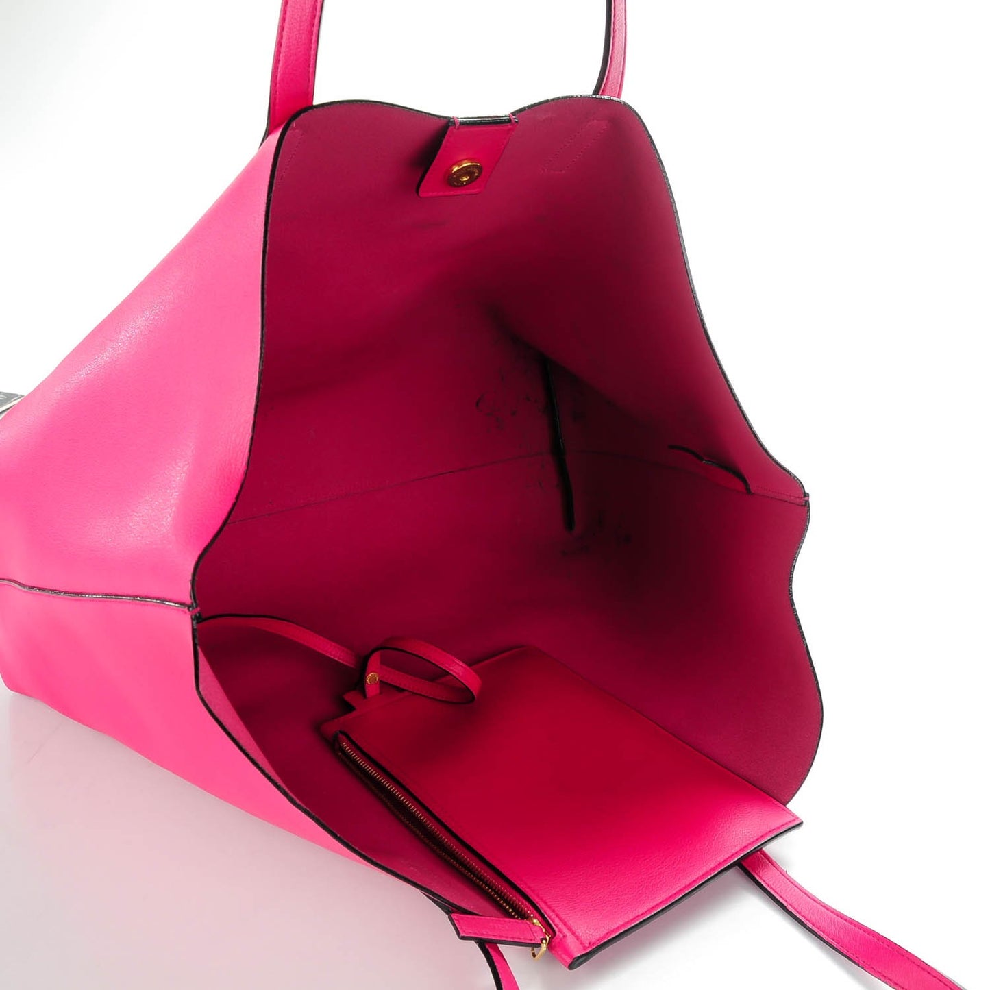 Calfskin Large Shopping Tote Fuchsia