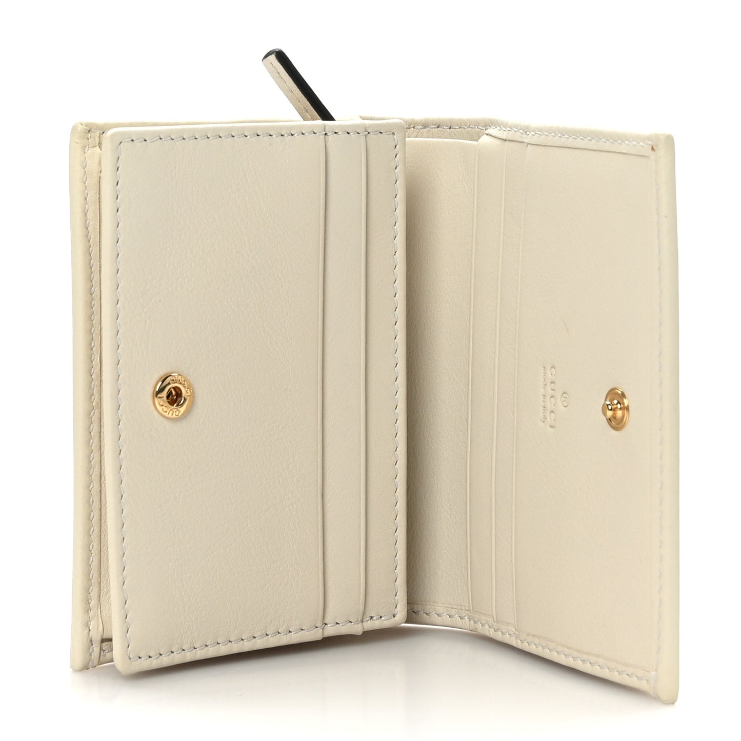 Vitello Eclipse Interlocking G Wallet Mystic White Hibiscus Red