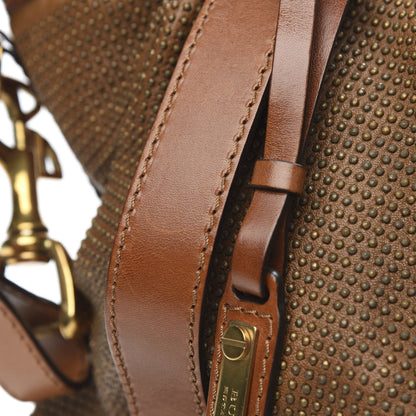 Burberry Calfskin Studded Satchel Brown 13 of 13