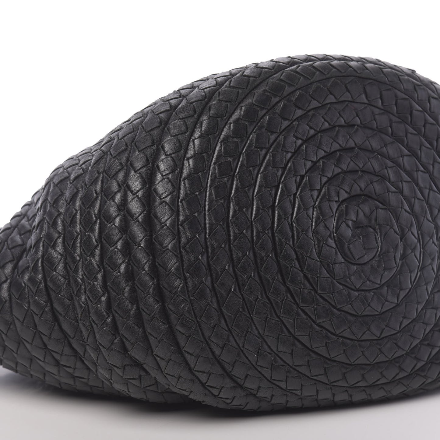 Intrecciato Nappa Spiral Shopper Tote Black