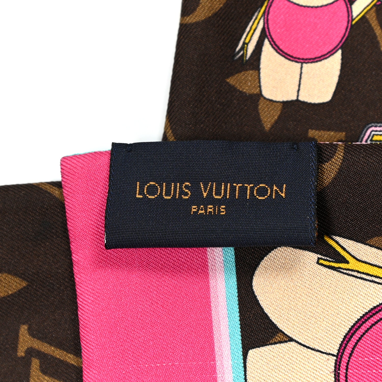 Louis Vuitton Silk Monogram 2021 Hollywood Christmas Animation Bandeau Marron 3 of 4