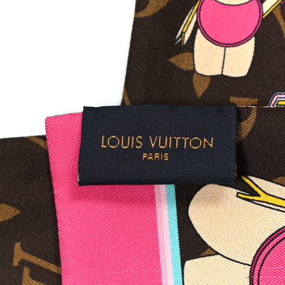 Louis Vuitton Silk Monogram 2021 Hollywood Christmas Animation Bandeau Marron 3 of 4