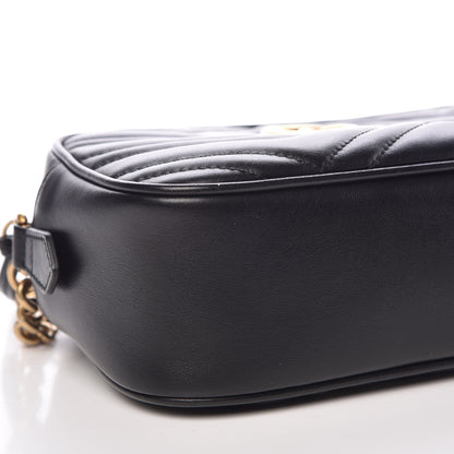 Gucci Calfskin Matelasse Small GG Marmont Chain Shoulder Bag Black 8 of 8