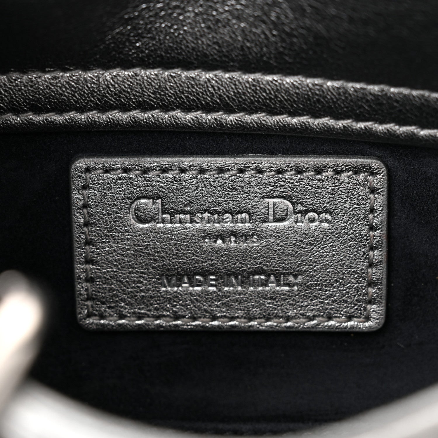 Christian Dior Metallic Lambskin Cannage Micro Lady D-Joy Silver 6 of 11