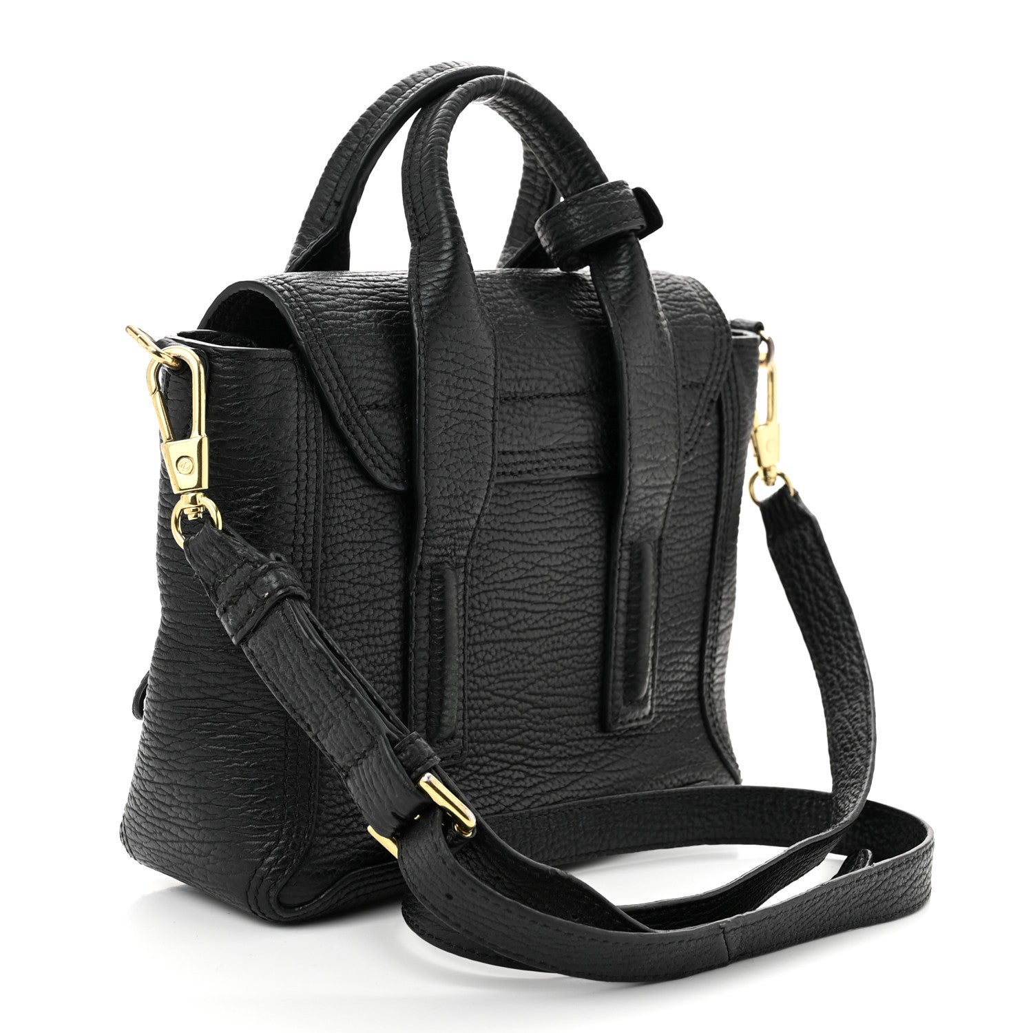 3.1 Phillip Lim Textured Calfskin Mini Pashli Satchel Black 3 of 11