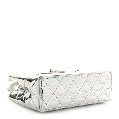 Chanel Mirror Calfskin Metallic Calfskin Quilted Nano Kelly Shopper Silvery 4 of 11