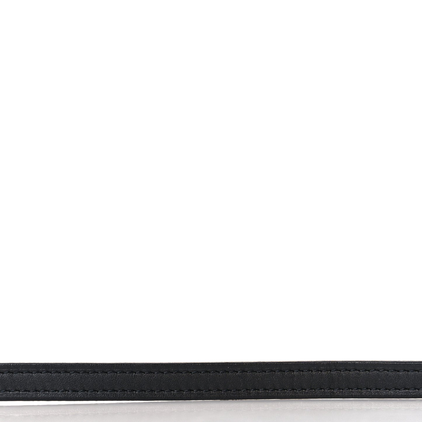 Calfskin Reverse Monogram Giant Double Zip Pochette Strap Black