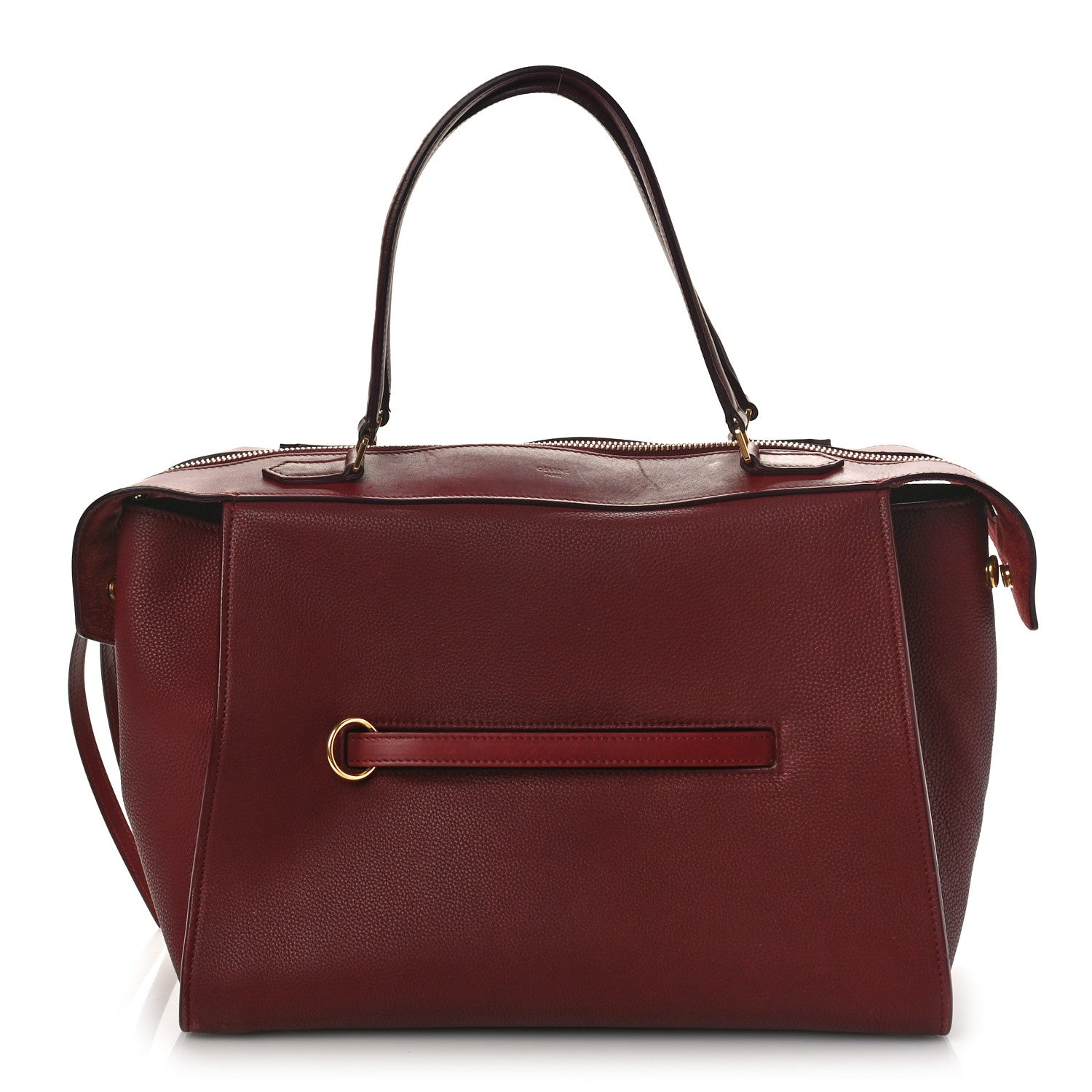 Celine Goatskin Smooth Calfskin Small Ring Bag Dark Ruby 1 of 14