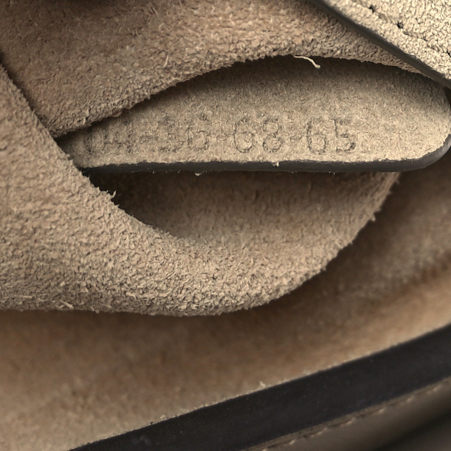 Suede Calfskin Small Faye Shoulder Bag Motty Grey
