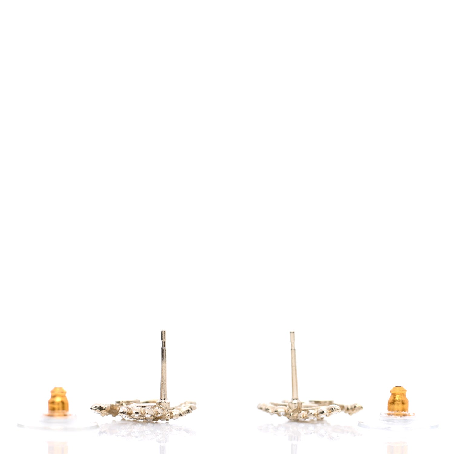 Chanel Strass Crystal Dazzling Wheat CC Earrings Gold 3 of 5