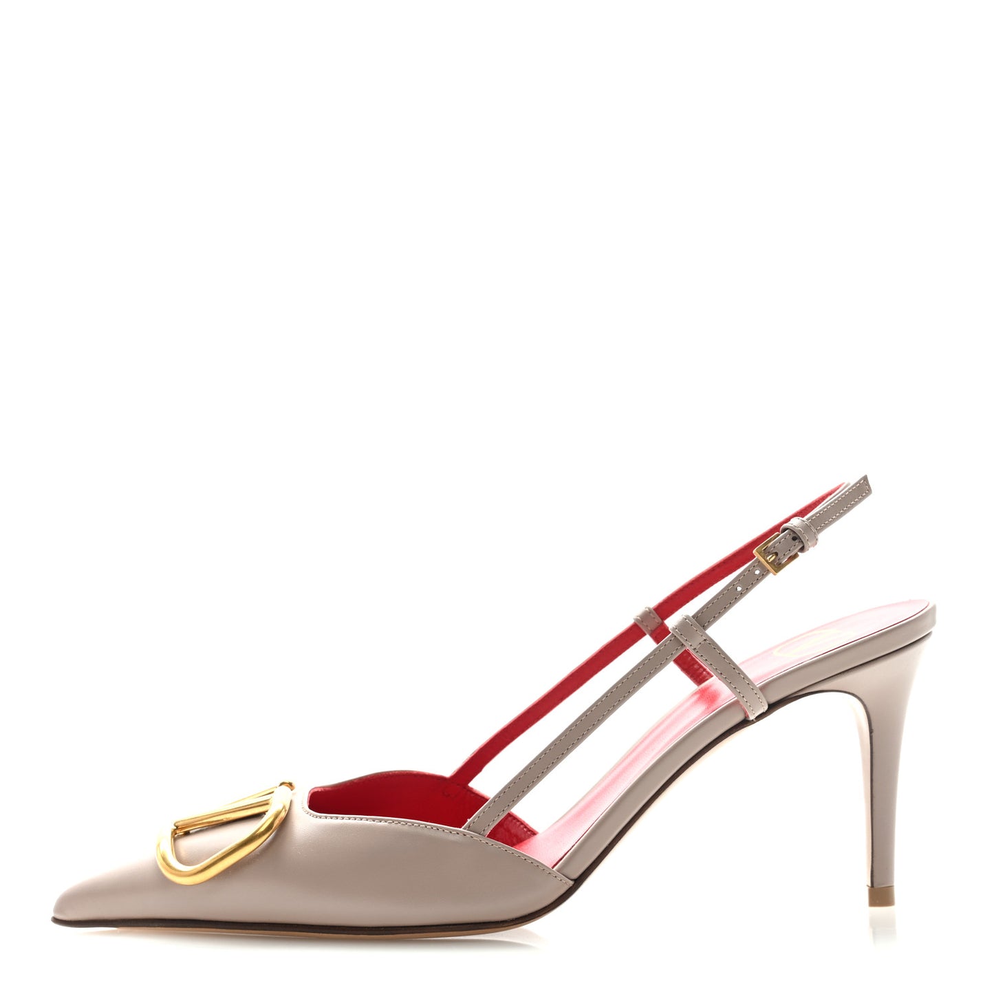 Calfskin Vlogo Slingback 40mm Pumps 37.5 Poudre
