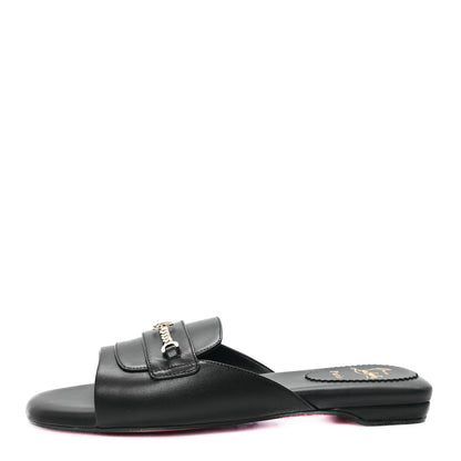 Christian Louboutin Calfskin Miss MJ Mule Flat Slides 40 Black 1 of 9