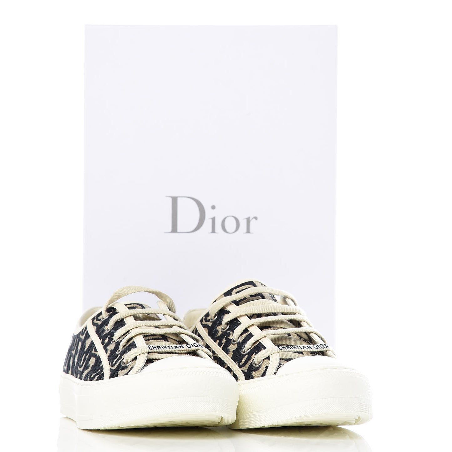 Canvas Oblique Walk'N'Dior Low Top Sneakers 39 Deep Blue