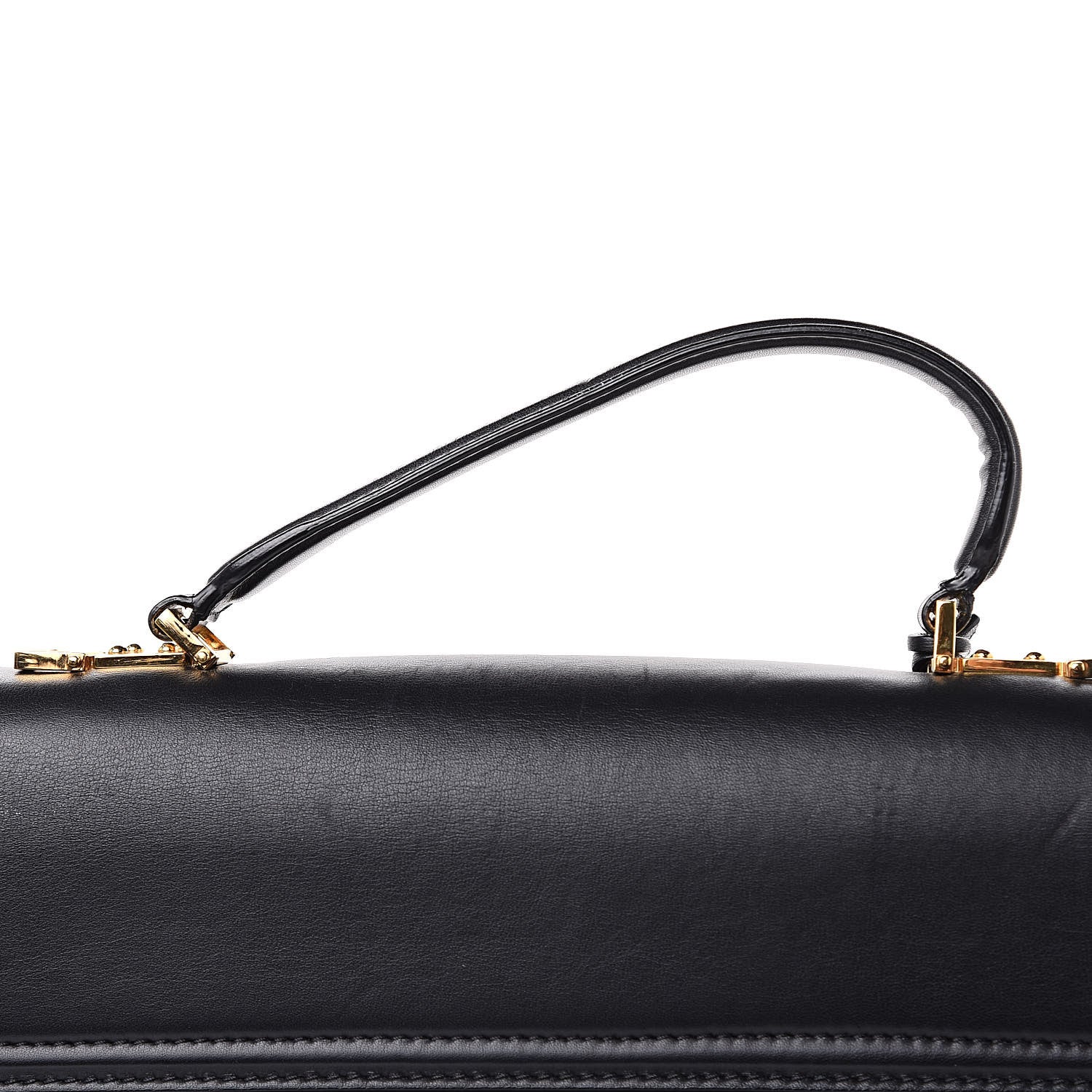 Versace Calfskin Signature Satchel Black 11 of 18