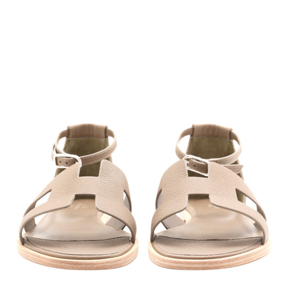 Hermes Epsom Santorini Sandals 38 Etoupe 3 of 10