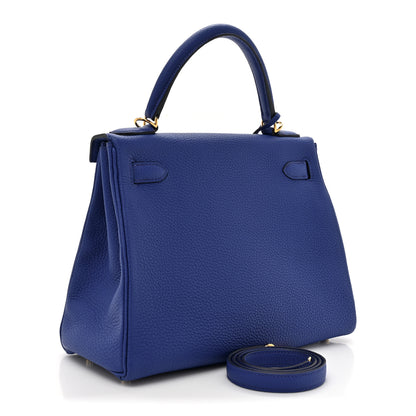 Hermes Togo Kelly Retourne 28 Bleu Royal 3 of 11