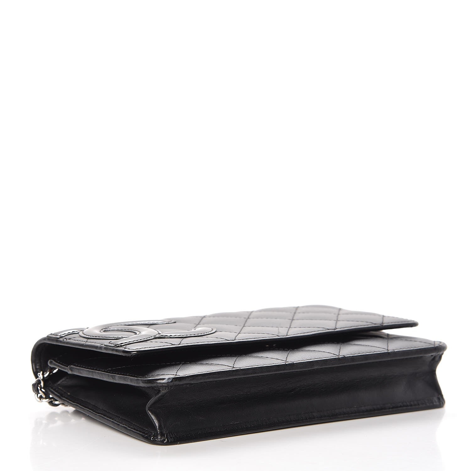 Chanel Calfskin Quilted Cambon Wallet On Chain WOC Black 4 of 9