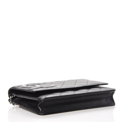 Chanel Calfskin Quilted Cambon Wallet On Chain WOC Black 4 of 9