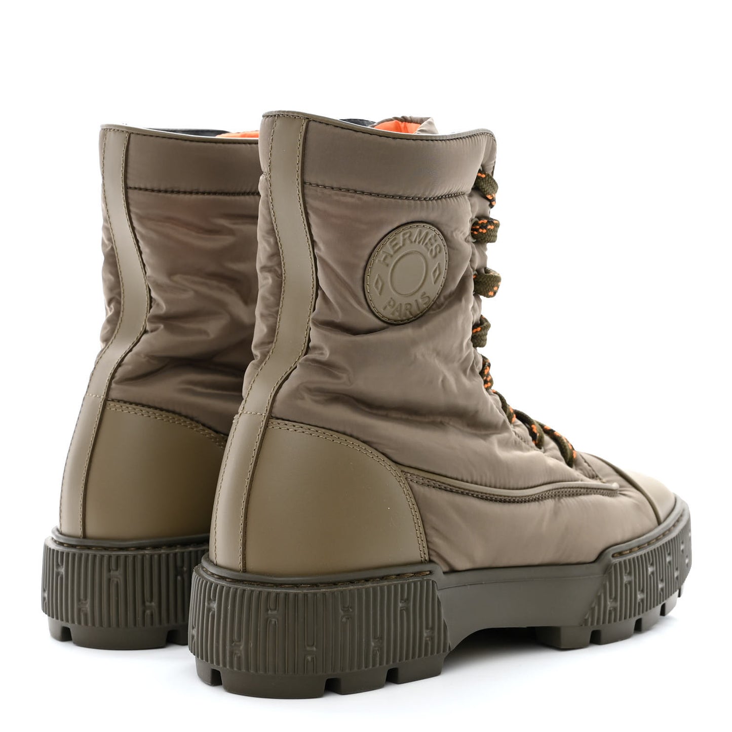 Calfskin Parachute Fresh Ankle Boots 37 Khaki