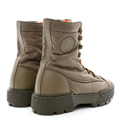 Hermes Calfskin Parachute Fresh Ankle Boots 37 Khaki 4 of 9
