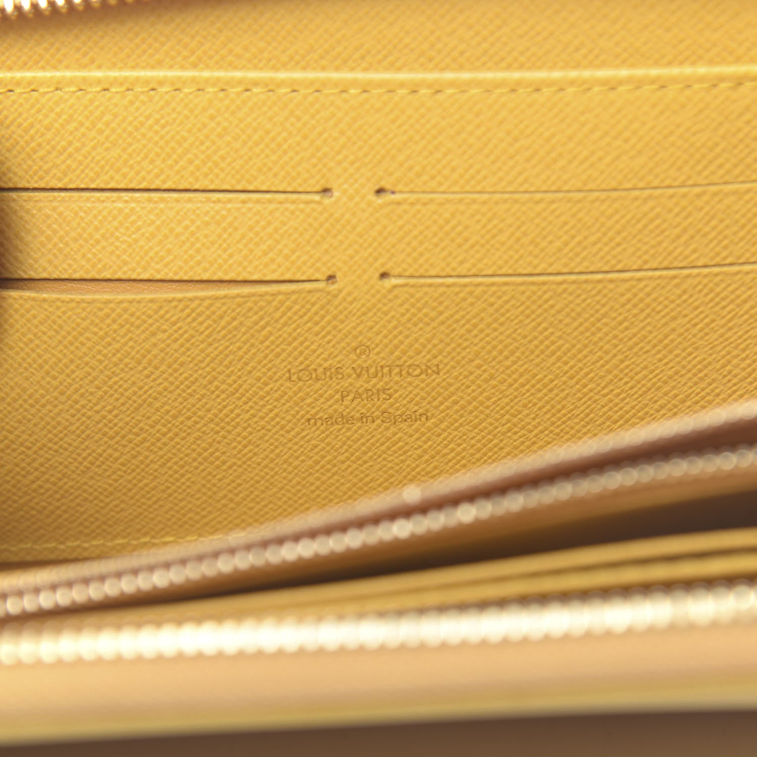 Louis Vuitton Supple Calfskin Paname Flight Zippy Wallet Yellow 6 of 6