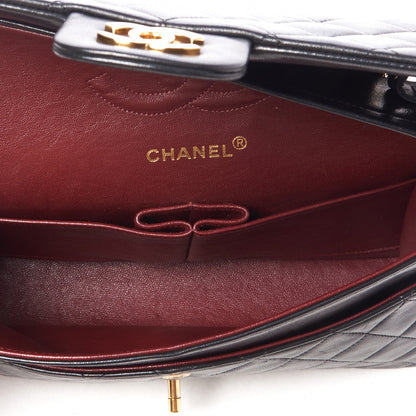 Chanel Lambskin Quilted Medium Double Flap Black 4 of 9