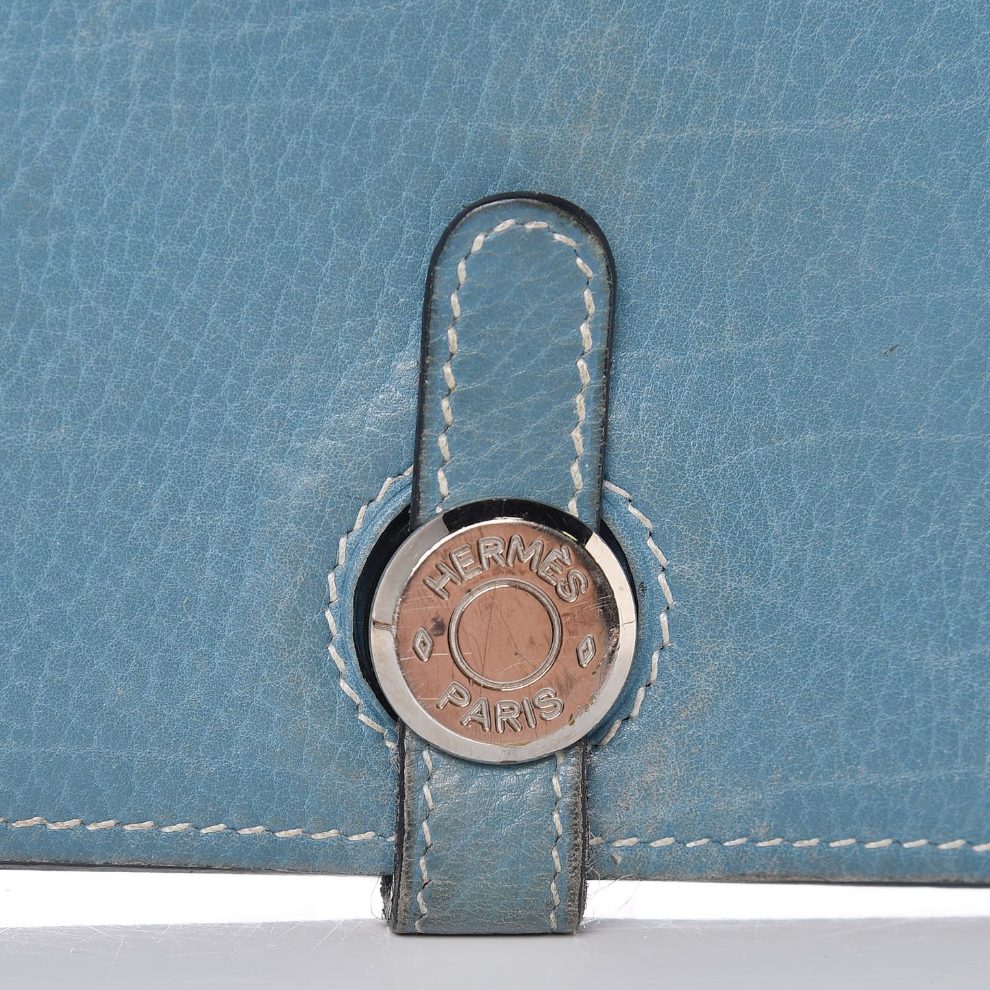 Togo Dogon Duo Wallet Blue Jean