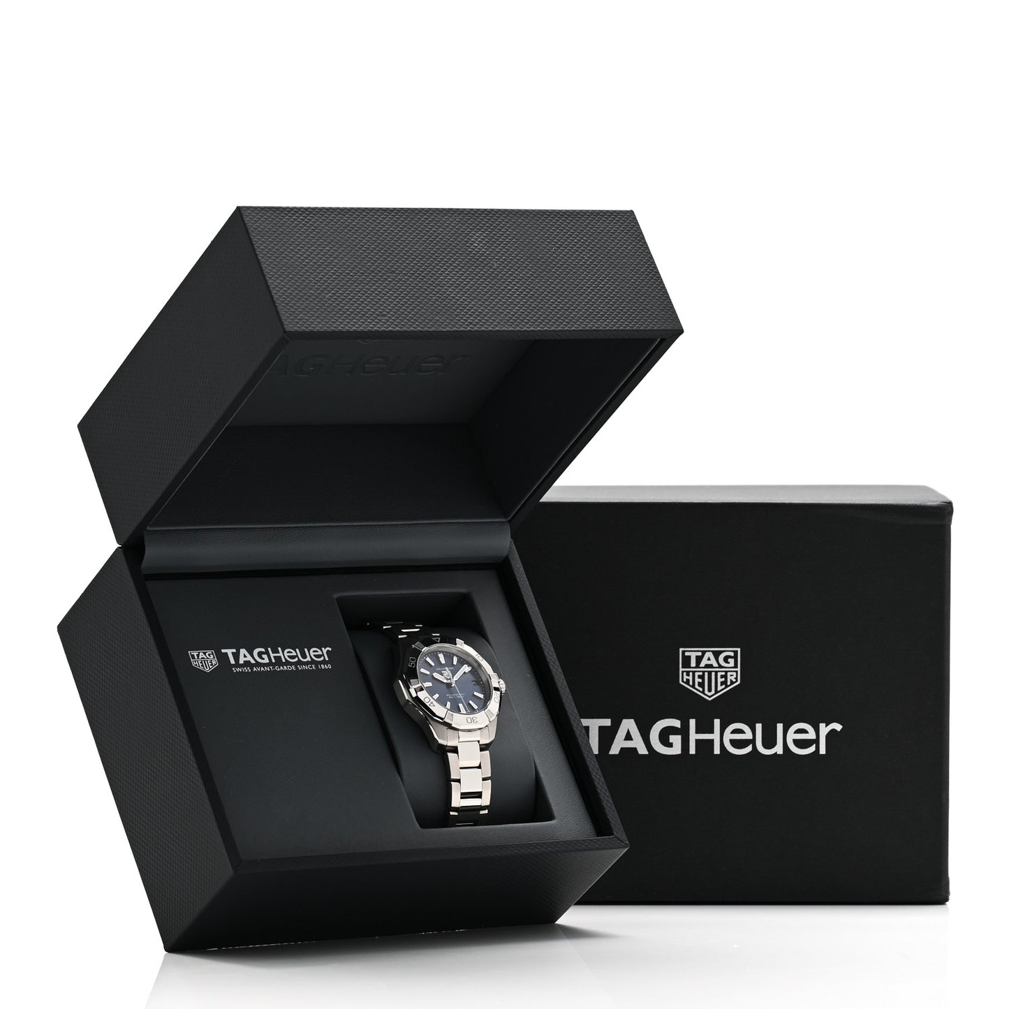 Stainless Steel 34mm Aquaracer Lady Professional 200 Solargraph Quartz Watch Blue WBP1311