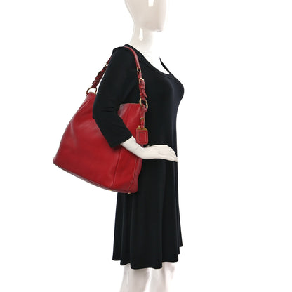 Prada Vitello Phenix Hobo Rosso 2 of 15