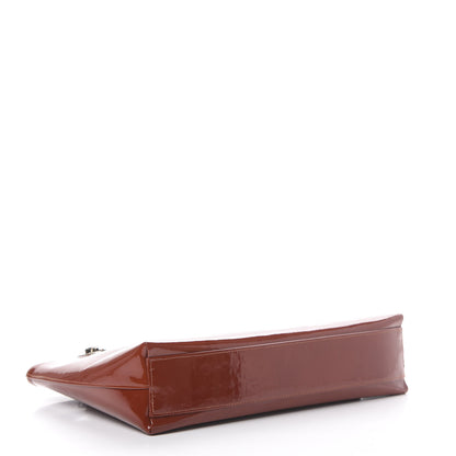 Chanel Patent Bijoux Chain Shoulder Bag Rust Red 3 of 10
