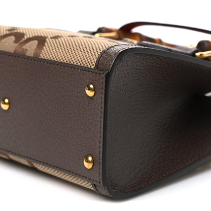 Gucci Monogram Jumbo GG Textured Dollar Calfskin Mini Diana Tote Bag Camel Ebony New Acero Pomegranate Red 10 of 10