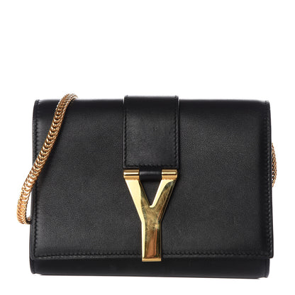Saint Laurent Calfskin Classic Y Ligne Chain Wallet Black 1 of 11
