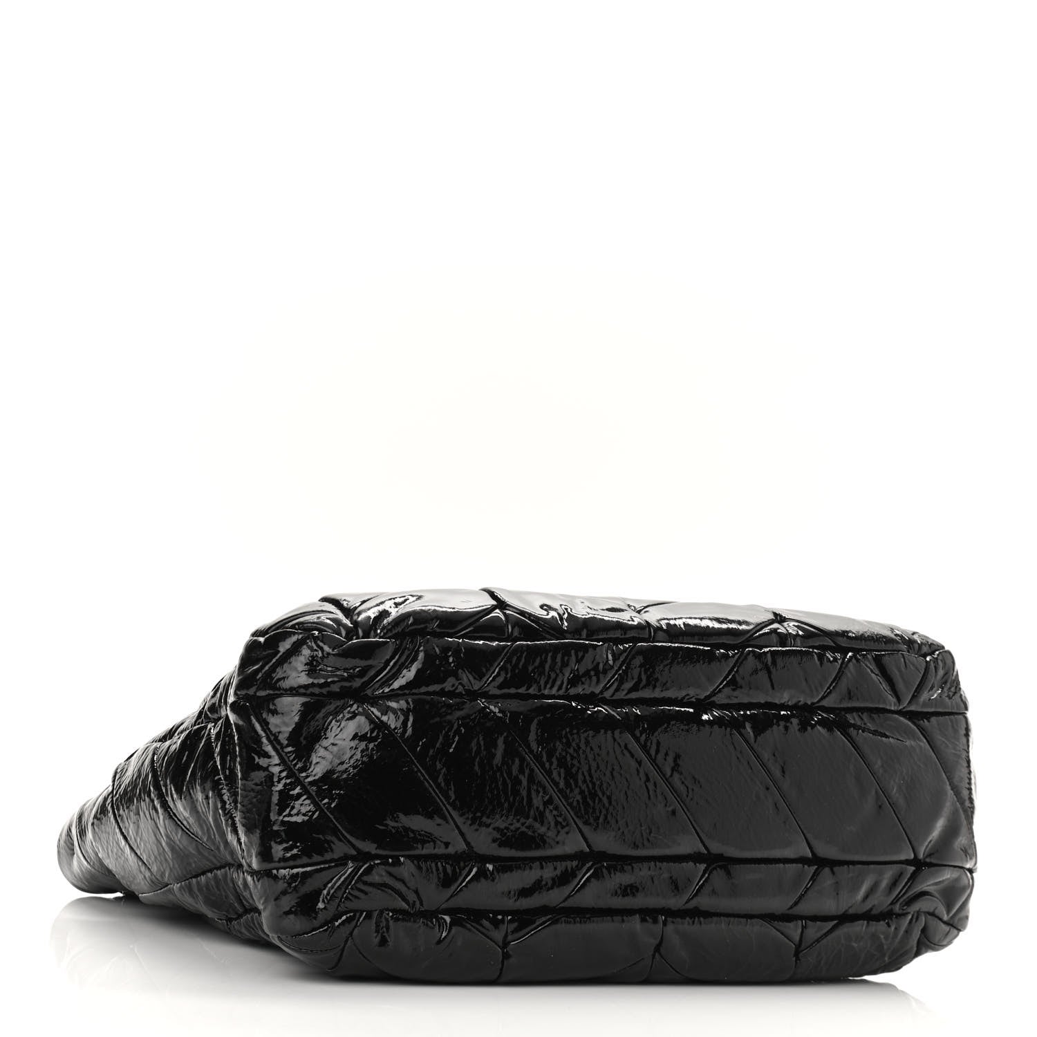 Prada Vernice Chevron Tote Black 4 of 9