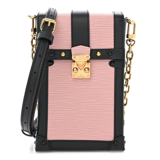 Epi Pochette Trunk Verticale Rose Ballerine