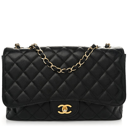 Chanel Caviar Quilted Jumbo Single Flap Black 1 of 12