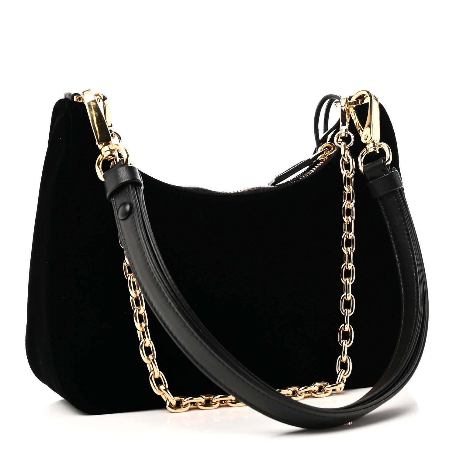 Prada Velvet Nappa Mini Re-Edition Shoulder Bag Black 3 of 9