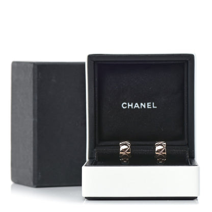 Chanel 18K Beige Gold Coco Crush Hoop Clip-on Earrings 5 of 5
